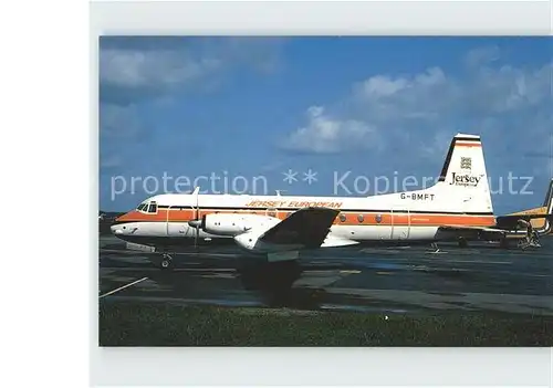 Flugzeuge Zivil Jersey European Airways HS 748 G BMFT  Kat. Airplanes Avions