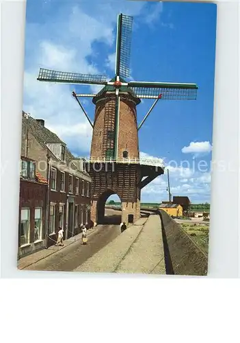 Windmuehle Wijk bij Duurstede Rijn en Lek Korenmolen Kat. Gebaeude und Architektur