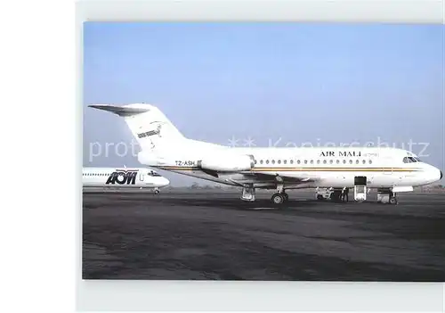 Flugzeuge Zivil Air Mali F 28 1000 TZ ASH c n 11003 Kat. Airplanes Avions