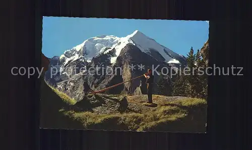 Alphorn Alphornblaeser Kandersteg Balmhorn Altels Kat. Musik