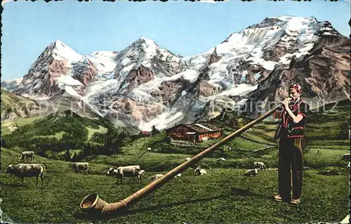 Alphorn Alphornblaeser Interlaken Kat. Musik