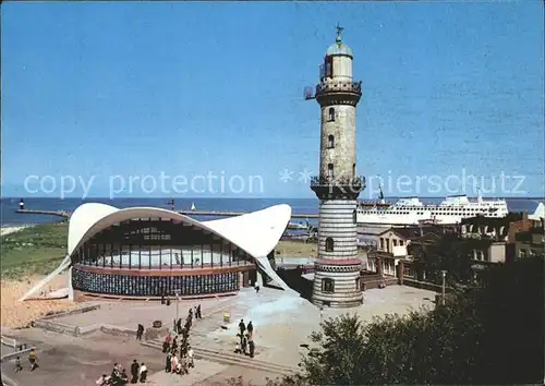 Leuchtturm Lighthouse Gaststaette Teepott Rostock Warnemuende Kat. Gebaeude