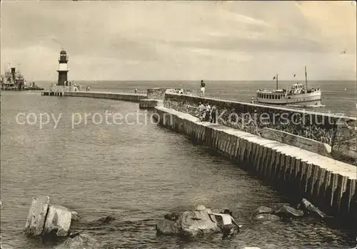 Leuchtturm Lighthouse Warnemuende An der Mole Kat. Gebaeude