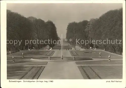 Foto Kellner Rolf Nr. 2207 Schwetzingen Schlossgarten Anlage  Kat. Fotografie