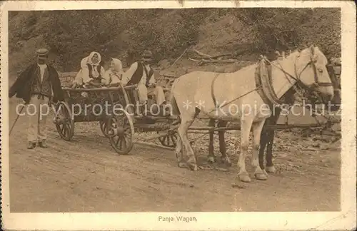 Pferdekutschen Panje Wagen  Kat. Tiere