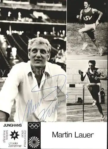 Persoenlichkeiten Leichtathlet Martin Lauer Autogramm 
 Kat. Persoenlichkeiten