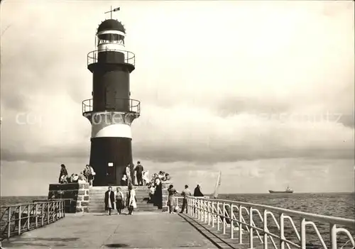 Leuchtturm Lighthouse Warnemuende Mole  Kat. Gebaeude