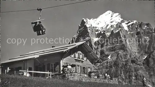 Sessellift Grindelwald Restaurant Bort Wetterhorn Kat. Bahnen