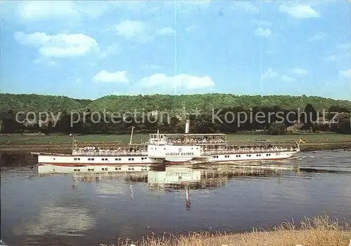 Dampfer Seitenrad Kurort Rathen Weisse Flotte Dresden  Kat. Schiffe