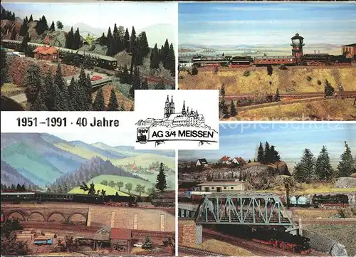 Modellbau Eisenbahn AG 3 4 Meissen Wendezug Nebenbahn Messzug  Kat. Spielzeug