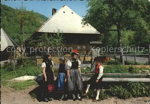 Trachten Schwarzwald Bollenhut Schwarzwaldhaus  Kat. Trachten