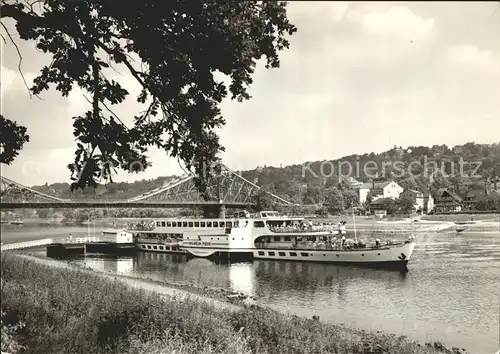 Motorschiffe Wilhelm Pieck Dresden Blaues Wunder Kat. Schiffe