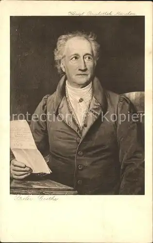 Goethe Johann Wolfgang von Kuenstlerkarte Stieler Alte Mesiter-Karte Nr. 47 / Dichter /