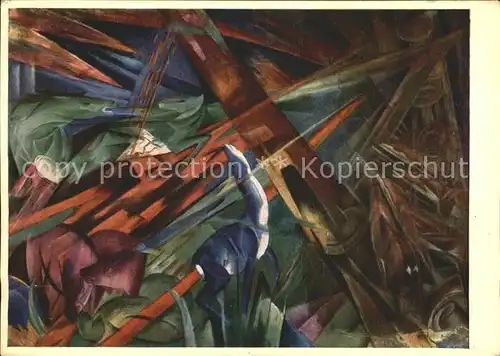 Kuenstlerkarte Franz Marc Tierschicksale  / Kuenstlerkarte /