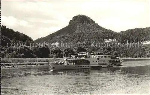 Motorschiffe Ernst Thaelmann Lilienstein Saechsische Schweiz Kat. Schiffe