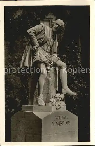 Shakespeare William Denkmal Weimar  Kat. Persoenlichkeiten