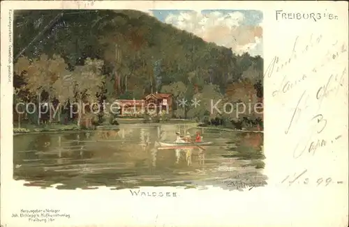 Muench C. Freiburg im Breisgau Waldsee  Kat. Kuenstlerlitho