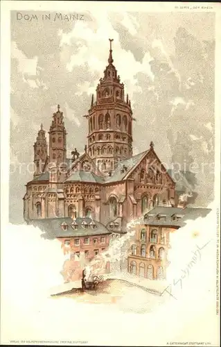 Schmohl P. Mainz Dom Litho Kat. Kuenstlerlitho