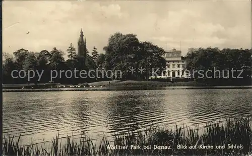 Woerlitz Woerlitzer Park See Kirche Schloss Kat. Woerlitz