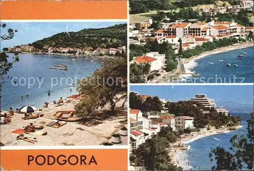 Podgora Strand Fliegeraufnahme Kat. Kroatien