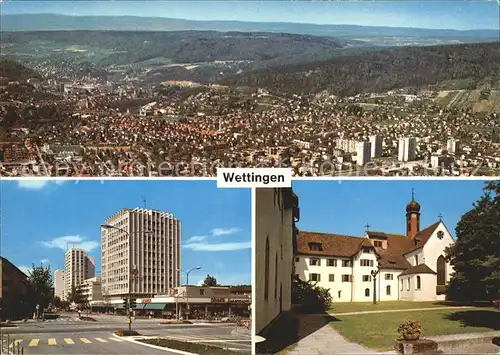 Wettingen AG KIrche Fliegeraufnahme Kat. Wettingen