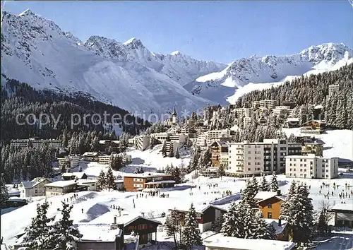 Arosa GR Gesamtansicht Dorf Winterpanorama Kat. Arosa