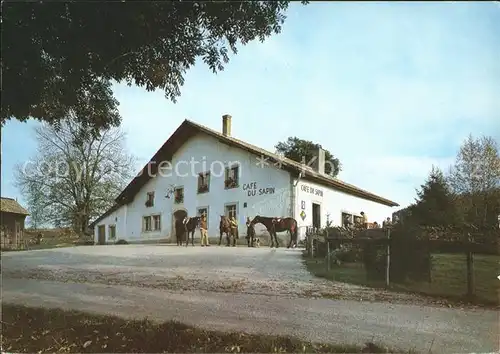 Les Rouges Terres Restaurant du Sapin Pferd Kat. Le Bemont