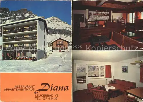 Leukerbad Restaurant Appartementhaus Diana Kat. Loeche les Bains