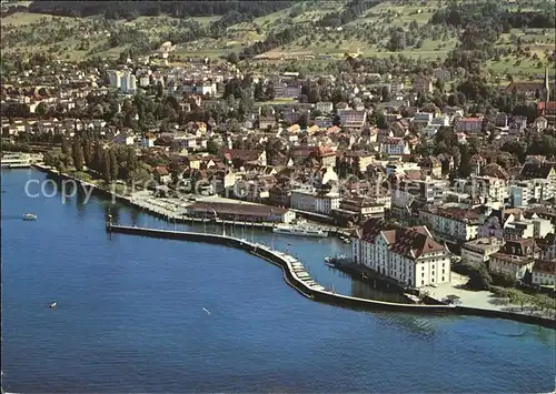 Rorschach Bodensee Fliegeraufnahme mit Kornhaus Kat. Rorschach