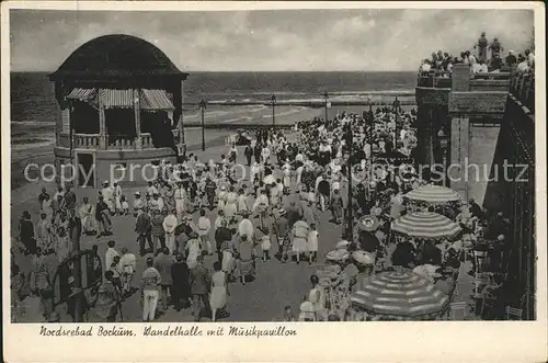 Borkum Nordseebad Wandelhalle mit Musikpavillon / Borkum /Leer LKR