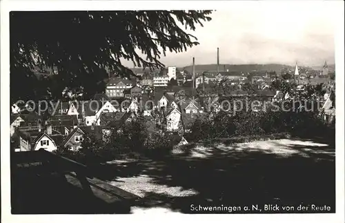 Schwenningen Neckar Blick von der Reute / Villingen-Schwenningen /Schwarzwald-Baar-Kreis LKR