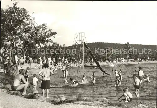 Altenberg Erzgebirge Schwimmbad Kleiner Galgenteich Kat. Geising