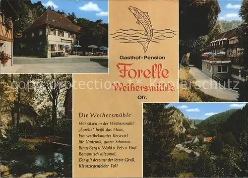 Weihersmuehle Bamberg Gasthof Pension Forelle Kat. Bamberg