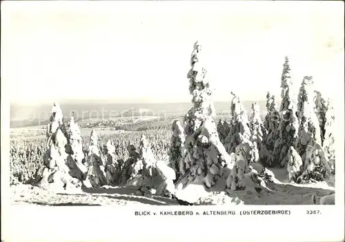 Altenberg Erzgebirge Blick vom Kahleberg Kat. Geising