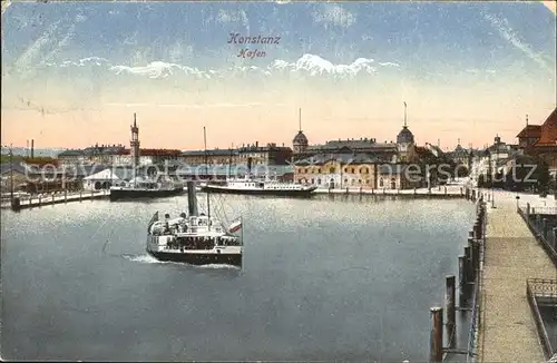 Konstanz Bodensee Hafen Dampfer Kat. Konstanz