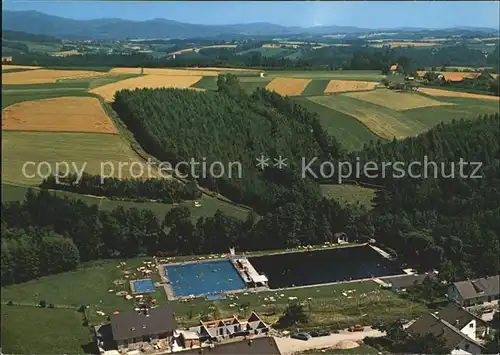 Markt Schwarzach Freibad Fliegeraufnahme Kat. Schwarzach Niederbayern