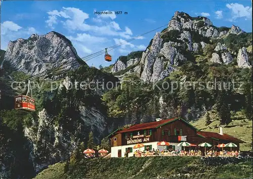 Bruendlingalm Berggasthof Hochfelln Seilbahn Bayerische Alpen Kat. Bruendling Alm