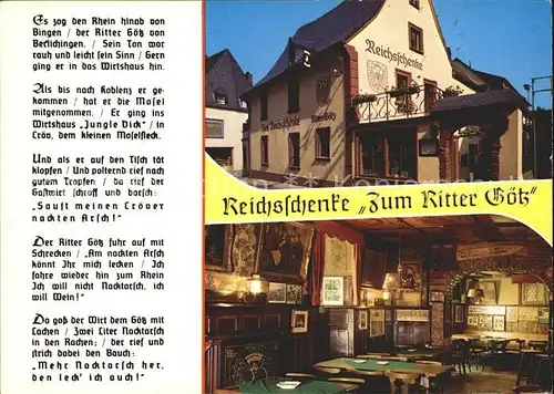 Kroev Mosel Reichsschenke Zum Ritter Goetz / Kroev /Bernkastel-Wittlich LKR