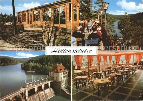 Hoellensteinsee Gaststaette Seeblick Terrasse Gastraum Stauwehr Kat. Viechtach