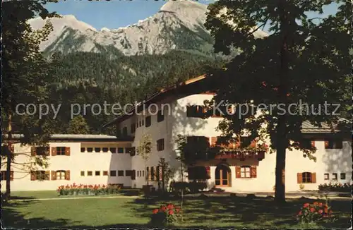 Schoenau Berchtesgaden Eisenbahner Erholungsheim Haus Hubertus Hohe Goell Brett Kat. Berchtesgaden