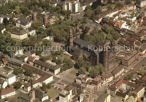 Worms Rhein Fliegeraufnahme Dom  Kat. Worms