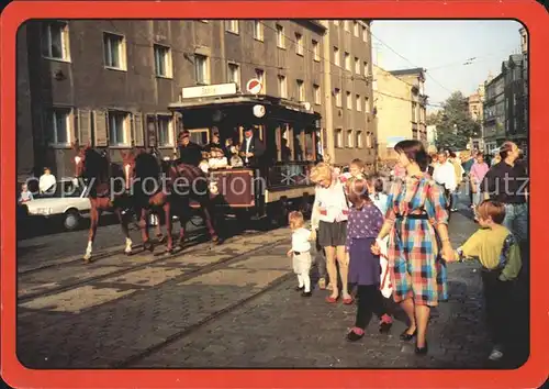 Gohlis Leipzig Menckestrasse Erinnerung an die 675 Jahrfeier Pferdewagen Kat. Leipzig