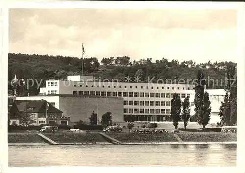 Bonn Rhein Bundeshaus Rheinseite Kat. Bonn