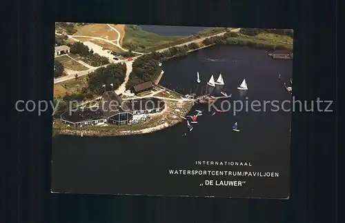 Lauwersoog Internationaal Watersportcentrum Paviljoen De Lauwer Zeilschool Surfschool Luchtfoto