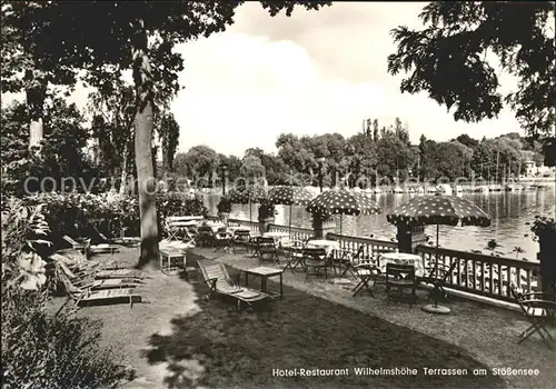 Pichelswerder Berlin Hotel Restaurant Wilhelmshoehe Terrassen am Stoessensee / Berlin /Berlin Stadtkreis