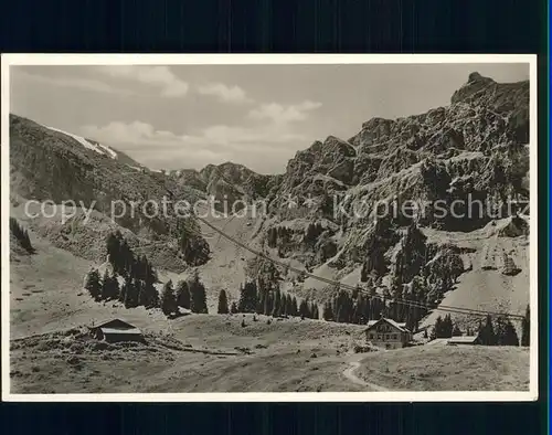 Engelberg OW Gerschnialp mit Weg und Schwebebahn nach Truebsee Kat. Engelberg