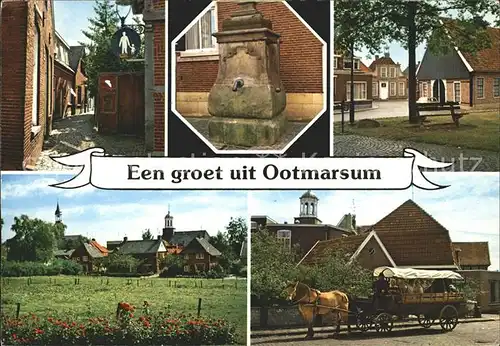 Ootmarsum Teilansichten Brunnen Planwagen Kat. Denekamp