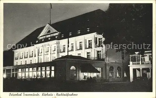 Travemuende Ostseebad Kurhaus bei Nacht / Luebeck /Luebeck Stadtkreis