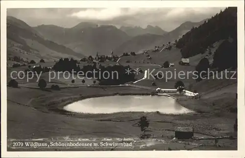 Wildhaus Schoenenboden Schoenenbodensee Schwimmbad Alpenpanorama Kat. Wildhaus