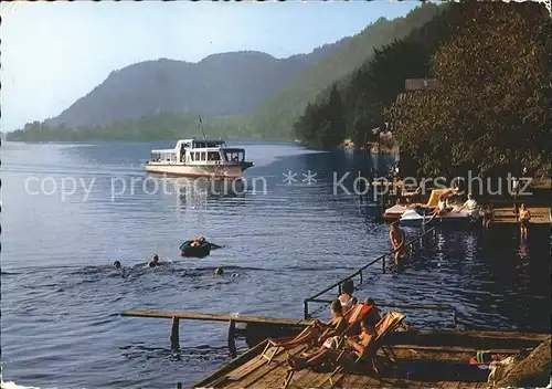 Millstaettersee Steg Boot Kat. Oesterreich